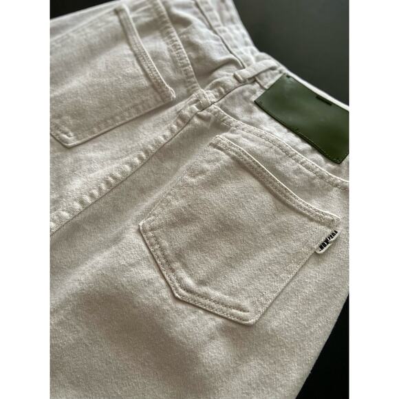 FUZZYKON White Distressed Wide Leg Denim Jeans sz M (24w) - Picture 6 of 12